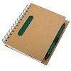 Notes eco z długopisem, zielony/beżowy  (R73796.05) - wariant zielony