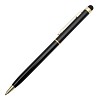 Długopis aluminiowy Touch Tip Gold, czarny  (R73409.02) - wariant czarny