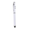 Wskaźnik laserowy, lampka LED, długopis, touch pen (V3459-02) - wariant biały