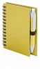 Notatnik ok. A7 z długopisem (V2793-08) - wariant żółty