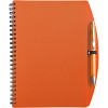 Notatnik A5 (kartki w linie) z długopisem (V2387-07) - wariant pomarańczowy