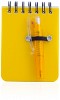 Notatnik ok. A7 z długopisem (V2575-08) - wariant żółty