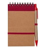 Notatnik ok. A6 z długopisem (V2335-05) - wariant czerwony
