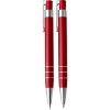 Zestaw piśmienny, ołówek mechaniczny i długopis (V1559-05) - wariant czerwony