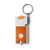 Brelok do kluczy z żetonem, lampka LED (V2452-07) - wariant pomarańczowy