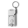 Brelok do kluczy z żetonem, lampka LED (V2452-32) - wariant srebrny