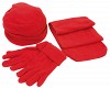 Zestaw zimowy, czapka, szalik, rękawiczki (V7074-05) - wariant czerwony
