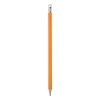 Drewniany ołówek z gumką (V7682-07) - wariant pomarańczowy