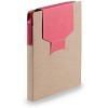 Zestaw do notatek, notatnik A6 (puste kartki), karteczki samoprzylepne, długopis (V2842-05) - wariant czerwony