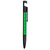 Długopis wielofunkcyjny, czyścik do ekranu, linijka, stojak na telefon, touch pen, śrubokręty (V1849-06) - wariant zielony