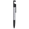 Długopis wielofunkcyjny, czyścik do ekranu, linijka, stojak na telefon, touch pen, śrubokręty (V1849-19) - wariant szary