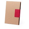 Zestaw do notatek, notatnik ok. A5, karteczki samoprzylepne, długopis (V2926-05) - wariant czerwony