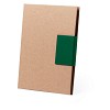 Zestaw do notatek, notatnik ok. A5, karteczki samoprzylepne, długopis (V2926-06) - wariant zielony