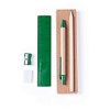 Zestaw szkolny, ołówek, długopis, gumka, temperówka, linijka (V7869-06) - wariant zielony