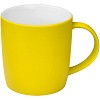 Kubek ceramiczny - gumowany - żółty - (GM-80654-08) - wariant żółty
