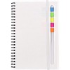 Zestaw do notatek, notatnik ok. A5, karteczki samoprzylepne (V2994-02) - wariant biały