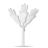 Kołatka w kształcie dłoni - CLAP (KC6813-06) - wariant biały
