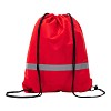 Plecak promocyjny z taśmą odblaskową, czerwony  (R08696.08) - wariant czerwony