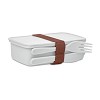 Lunchbox ze sztućcami - SUNDAY (MO6254-06) - wariant biały