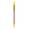 Długopis z kartonu z recyklingu (V1470/A-08) - wariant żółty