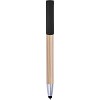 Bambusowy długopis, touch pen, stojak na telefon (V1929-03) - wariant czarny