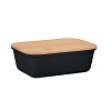 Lunchbox z bambusową pokrywką - THURSDAY (MO6240-03) - wariant czarny