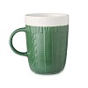 Kubek ceramiczny 310 ml - KNITTY (MO6321-09) - wariant zielony
