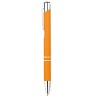 Długopis z gumowym wykończenie - AOSTA (MO8857-10) - wariant pomarańczowy