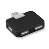 Hub USB 4 porty - SQUARE (MO8930-03) - wariant czarny