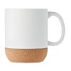 Ceramiczny kubek z korkiem - MATT (MO6839-06) - wariant biały