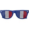 Okulary przeciwsłoneczne (V0086-04) - wariant niebieski-biały-czerwony