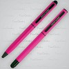 Zestaw piśmienny touch pen, soft touch CELEBRATION Pierre Cardin - różowy - (GM-B040100-2IP311) - wariant różowy