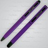 Zestaw piśmienny touch pen, soft touch CELEBRATION Pierre Cardin - fioletowy - (GM-B040100-4IP312) - wariant fioletowy