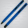 Zestaw piśmienny touch pen, soft touch CELEBRATION Pierre Cardin - niebieski - (GM-B040100-6IP304) - wariant niebieski