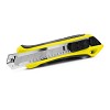 Nóż do tapet z mechanizmem zabezpieczającym, zapasowe ostrza w komplecie | Sutton (V7237-08) - wariant żółty