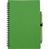 Notatnik ok. A5 ze słomy pszenicznej z długopisem (V0238-06) - wariant zielony
