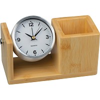 Zegar biurkowy z organizerem - beżowy - (GM-23154-13)