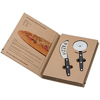 Zestaw do krojenia pizzy - czarny - (GM-80560-03)