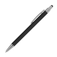 Długopis metalowy, gumowany - czarny - (GM-10964-03)