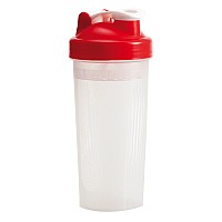 Shaker Muscle Up 600 ml, czerwony/transparentny  (R08296.08)