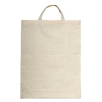 Bawełniana torba na zakupy - krótkie uszy, beżowy  (R08513)