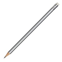 Ołówek drewniany, srebrny  (R73771.01)
