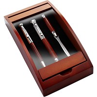 Zestaw piśmienny, długopis, pióro wieczne i nóż do listów (V1265-17)