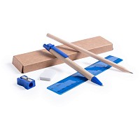 Zestaw szkolny, ołówek, długopis, gumka, temperówka, linijka (V7869-04)