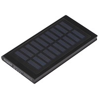 Power bank 8000 mAh - solarny - czarny - (GM-30824-03)