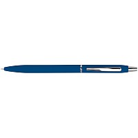 Długopis metalowy - gumowany - niebieski - (GM-10715-04)
