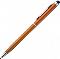 Długopis plastikowy do ekranów dotykowych - pomarańczowy - (GM-18786-10)