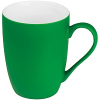 Kubek ceramiczny - gumowany - zielony - (GM-80655-09)