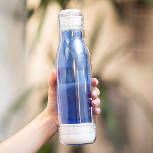 Butelka szklana z osłoną Smart 520 ml, niebieski  (R08269.04)