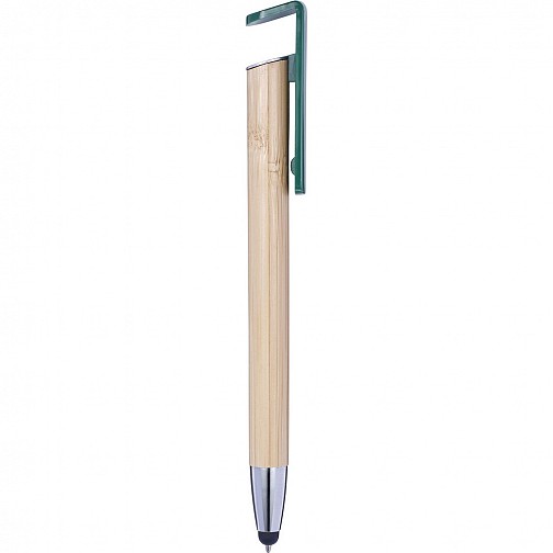 Bambusowy długopis, touch pen, stojak na telefon (V1929-06)